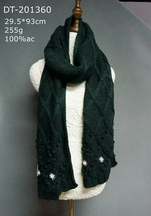 Pearls Knitted Scarf