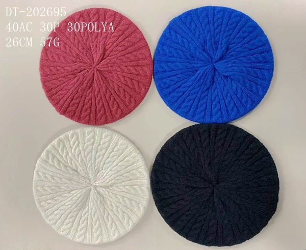 Solid Color Knitted Beret