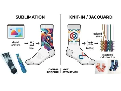 Sublimation Vs. Knit-In Custom Socks: Which Is Better For Your Brand?